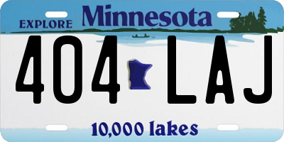 MN license plate 404LAJ