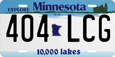 MN license plate 404LCG