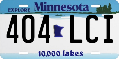 MN license plate 404LCI