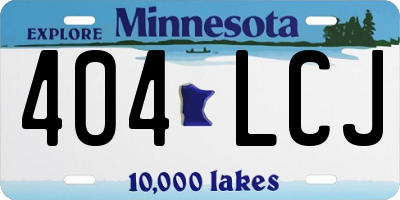 MN license plate 404LCJ