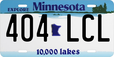 MN license plate 404LCL