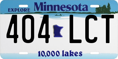 MN license plate 404LCT