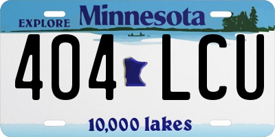 MN license plate 404LCU
