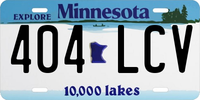 MN license plate 404LCV