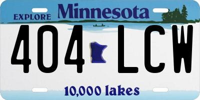 MN license plate 404LCW