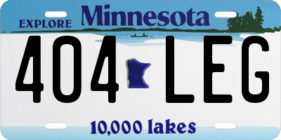 MN license plate 404LEG