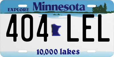 MN license plate 404LEL