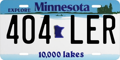 MN license plate 404LER