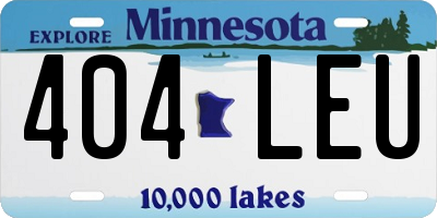 MN license plate 404LEU