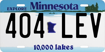 MN license plate 404LEV