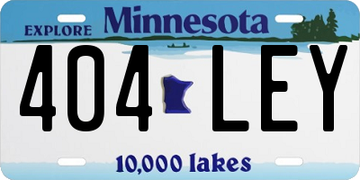 MN license plate 404LEY