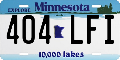 MN license plate 404LFI