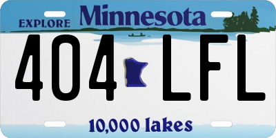 MN license plate 404LFL