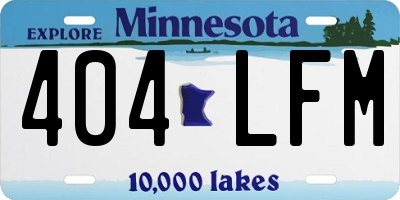 MN license plate 404LFM