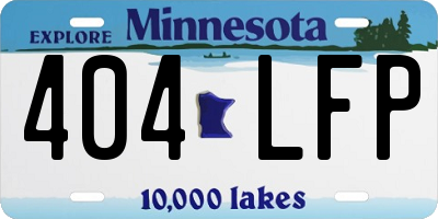 MN license plate 404LFP