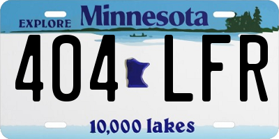 MN license plate 404LFR
