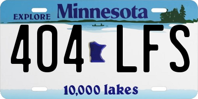 MN license plate 404LFS