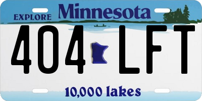 MN license plate 404LFT