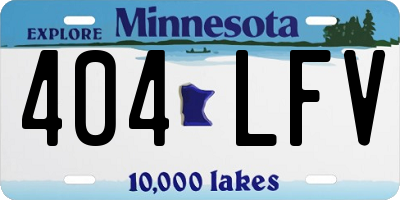 MN license plate 404LFV