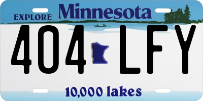 MN license plate 404LFY