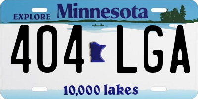 MN license plate 404LGA