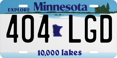 MN license plate 404LGD