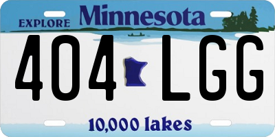 MN license plate 404LGG