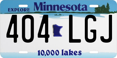 MN license plate 404LGJ