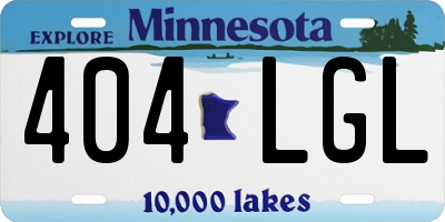 MN license plate 404LGL