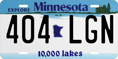 MN license plate 404LGN