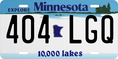 MN license plate 404LGQ