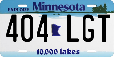 MN license plate 404LGT