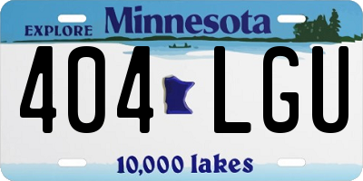 MN license plate 404LGU