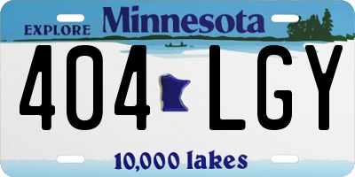 MN license plate 404LGY