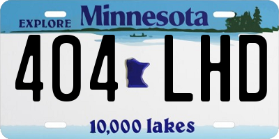 MN license plate 404LHD