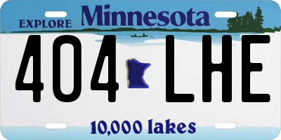 MN license plate 404LHE