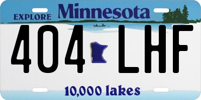 MN license plate 404LHF