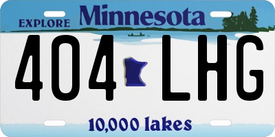 MN license plate 404LHG