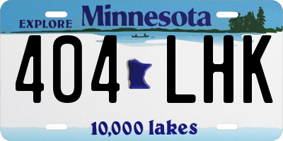 MN license plate 404LHK