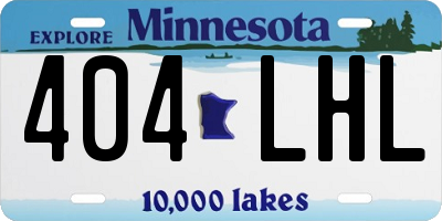 MN license plate 404LHL