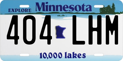 MN license plate 404LHM