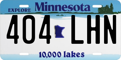 MN license plate 404LHN