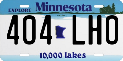 MN license plate 404LHO