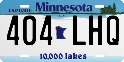 MN license plate 404LHQ