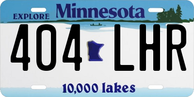MN license plate 404LHR