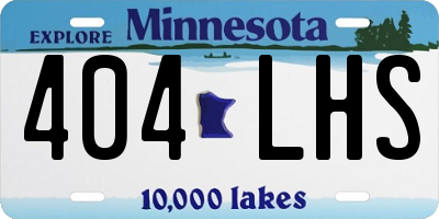 MN license plate 404LHS