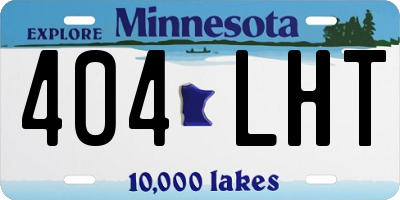 MN license plate 404LHT