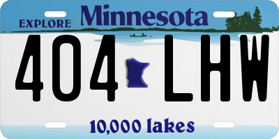 MN license plate 404LHW
