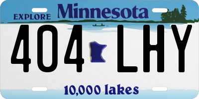 MN license plate 404LHY