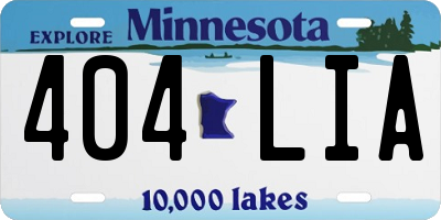 MN license plate 404LIA